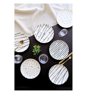 Set of 6 dessert plates - Multicolored
