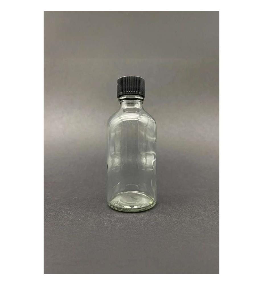Set of 6 glass bottles - Clear and black