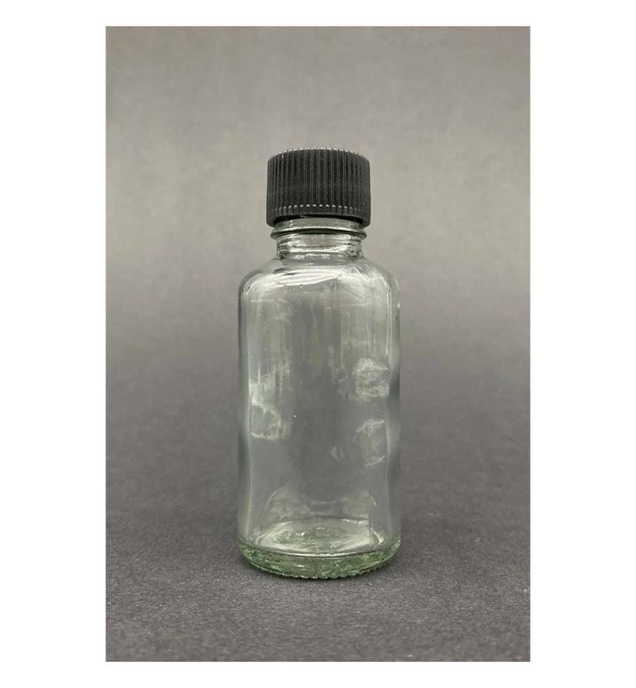 Set of 6 glass bottles - Clear and black