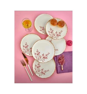 Set of 6 dessert plates - Multicolored