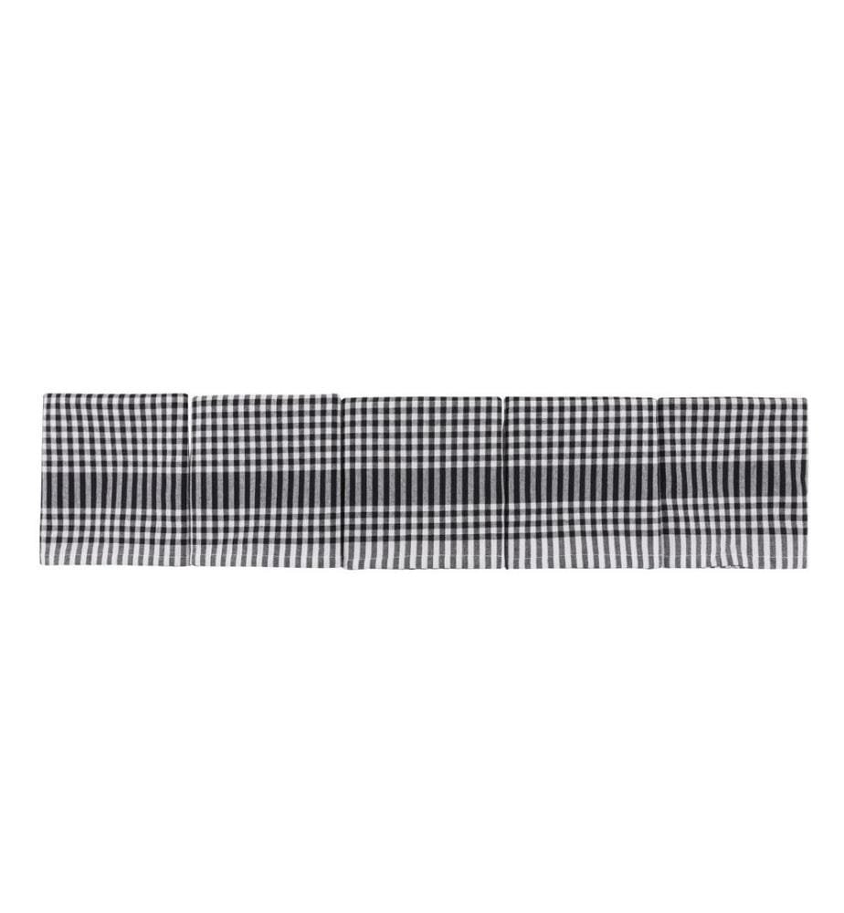 Set of 10 bath towels - Black and white