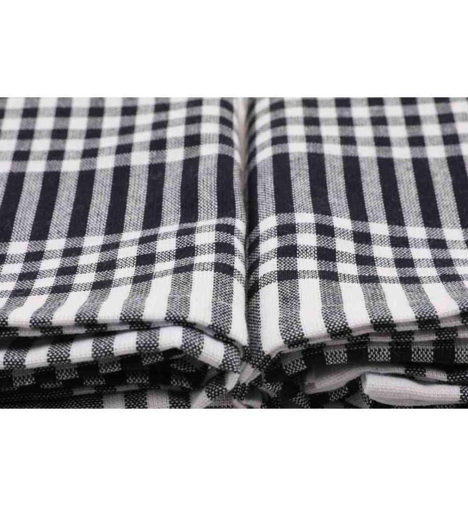Set of 10 bath towels - Black and white