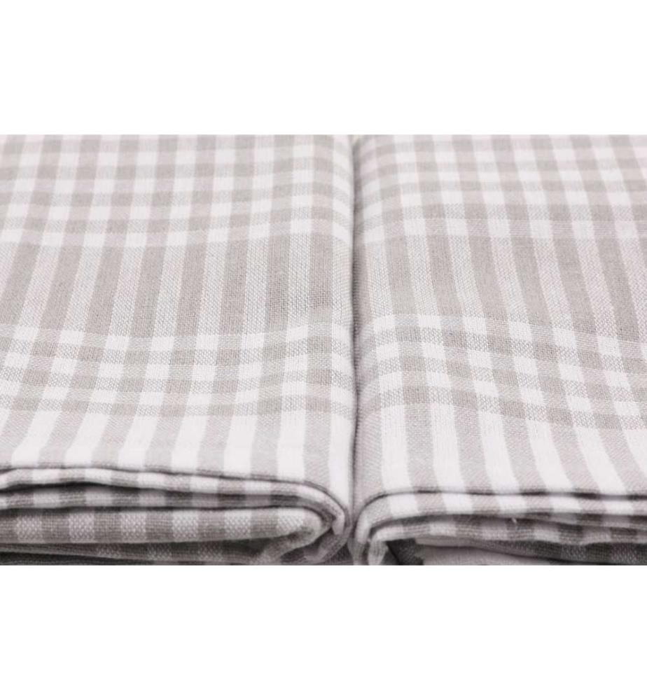 Set of 10 face towels - Gray and white