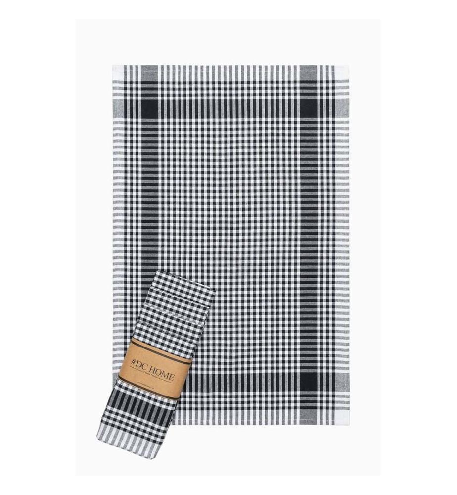 Set of 5 towels - Black and white
