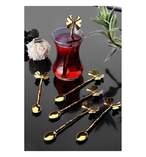 Set of 6 spoons - Gold