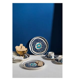 Set of 6 dessert plates - Multicolored