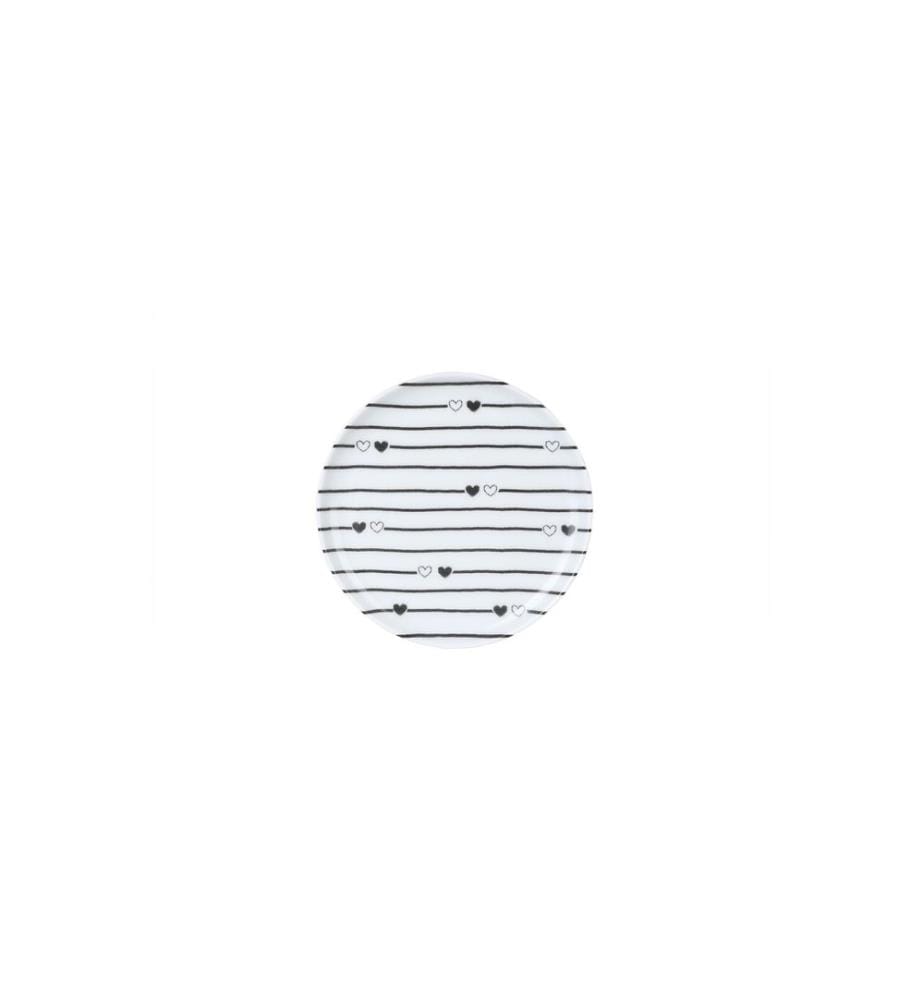 Set of 4 Cake Servers - White and Black