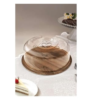 Cake Serving Plate - Brown