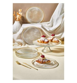Set of 7 dessert plates - Clear