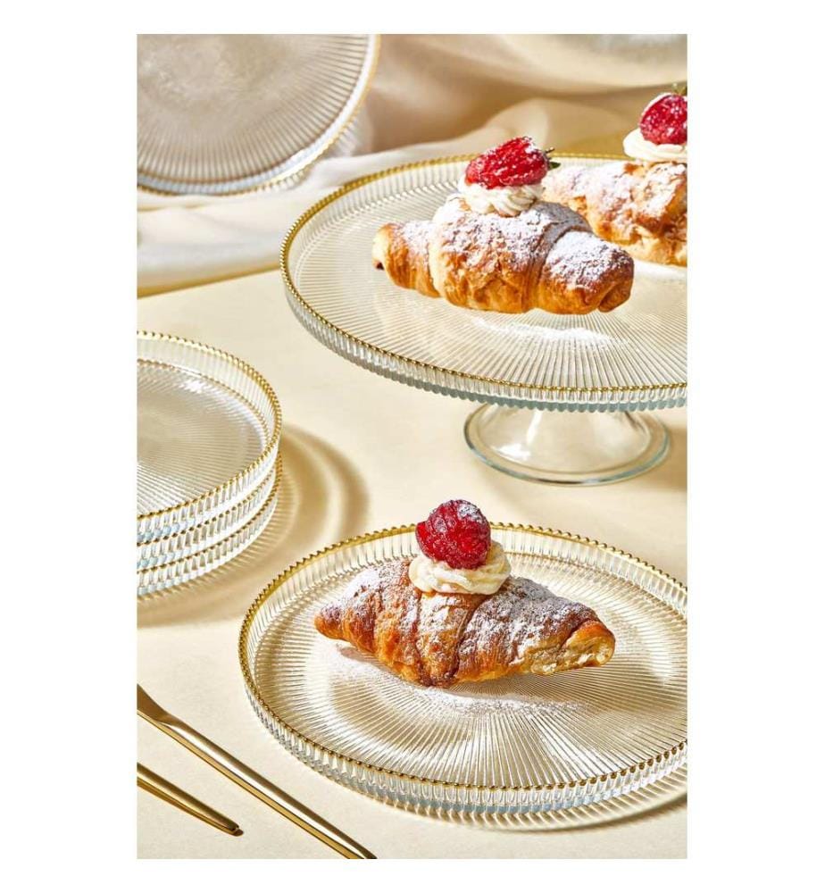 Set of 7 dessert plates - Clear