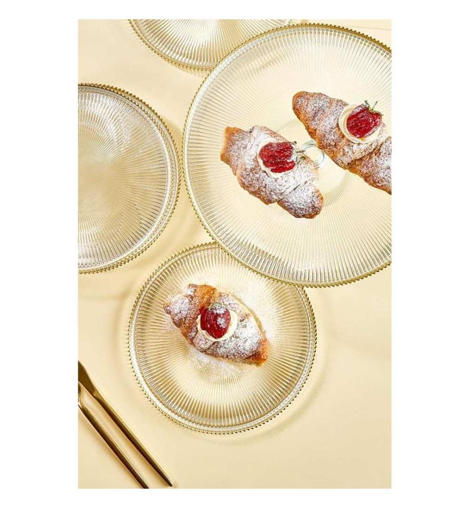 Set of 7 dessert plates - Clear