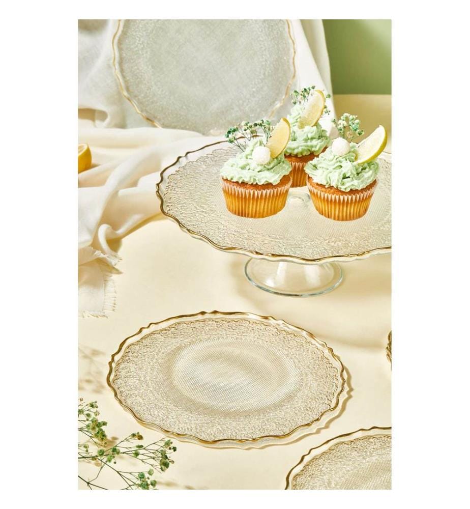 Set of 7 dessert plates - Clear