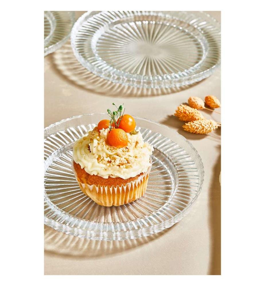 Set of 6 dessert plates - Clear