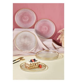 Set of 6 dessert plates - Clear