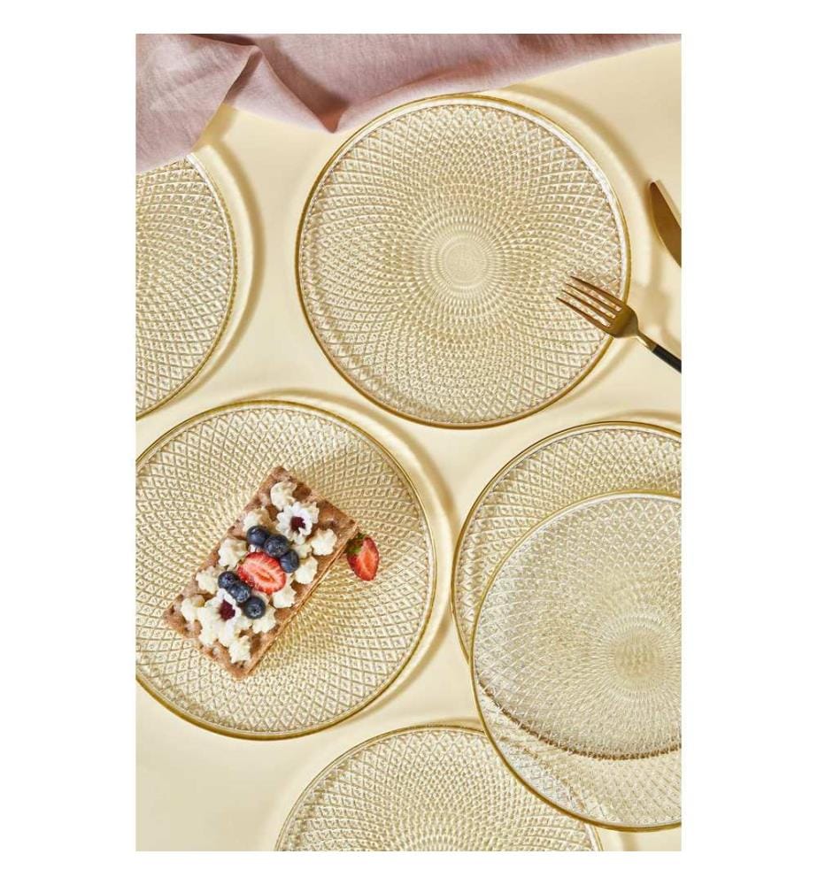 Set of 6 dessert plates - Clear