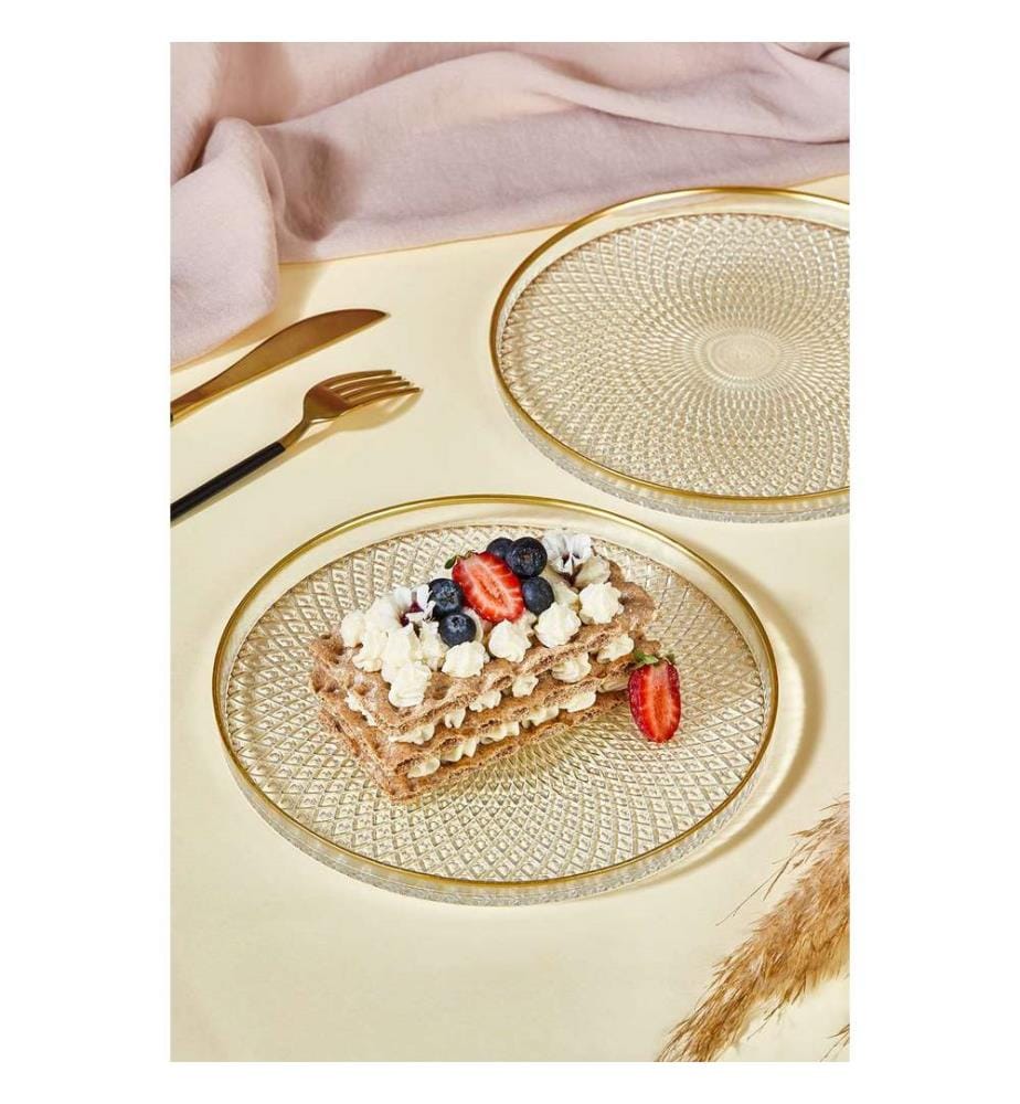 Set of 6 dessert plates - Clear