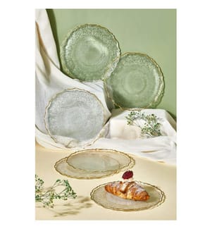 Set of 6 dessert plates - Clear