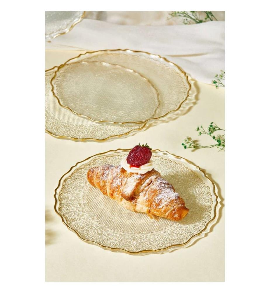 Set of 6 dessert plates - Clear