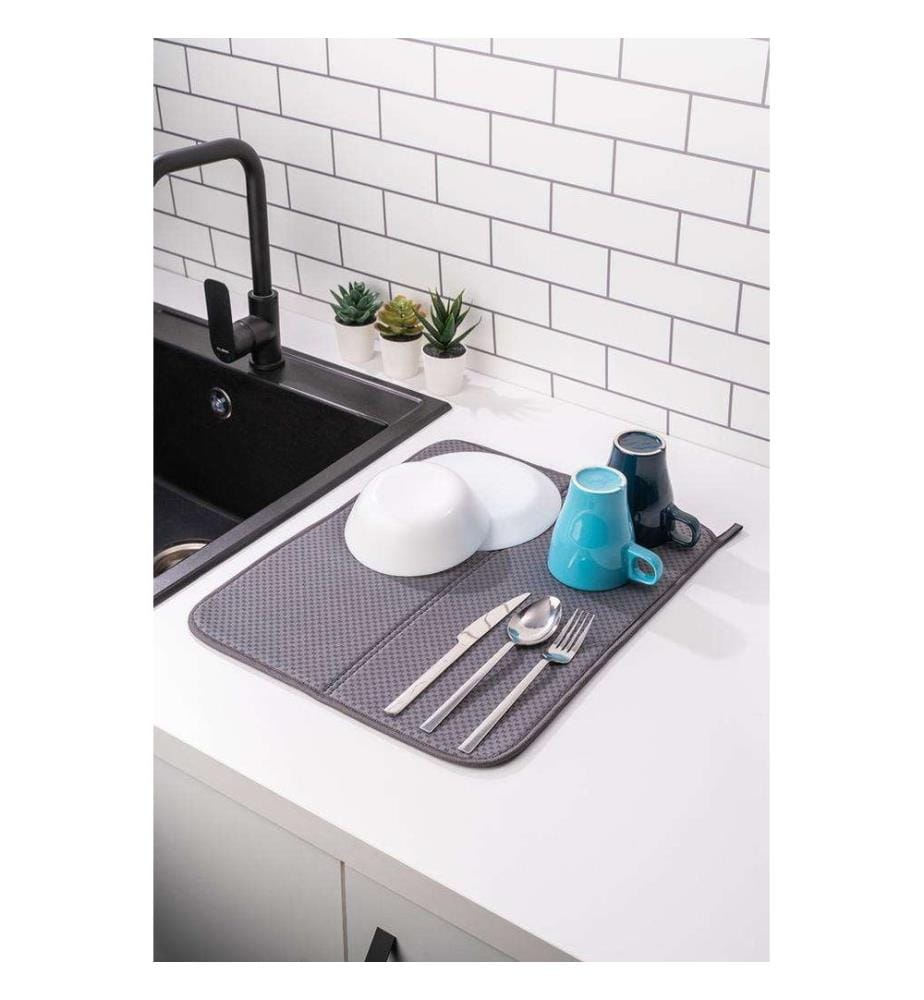 Dish Drying Mat - Gray