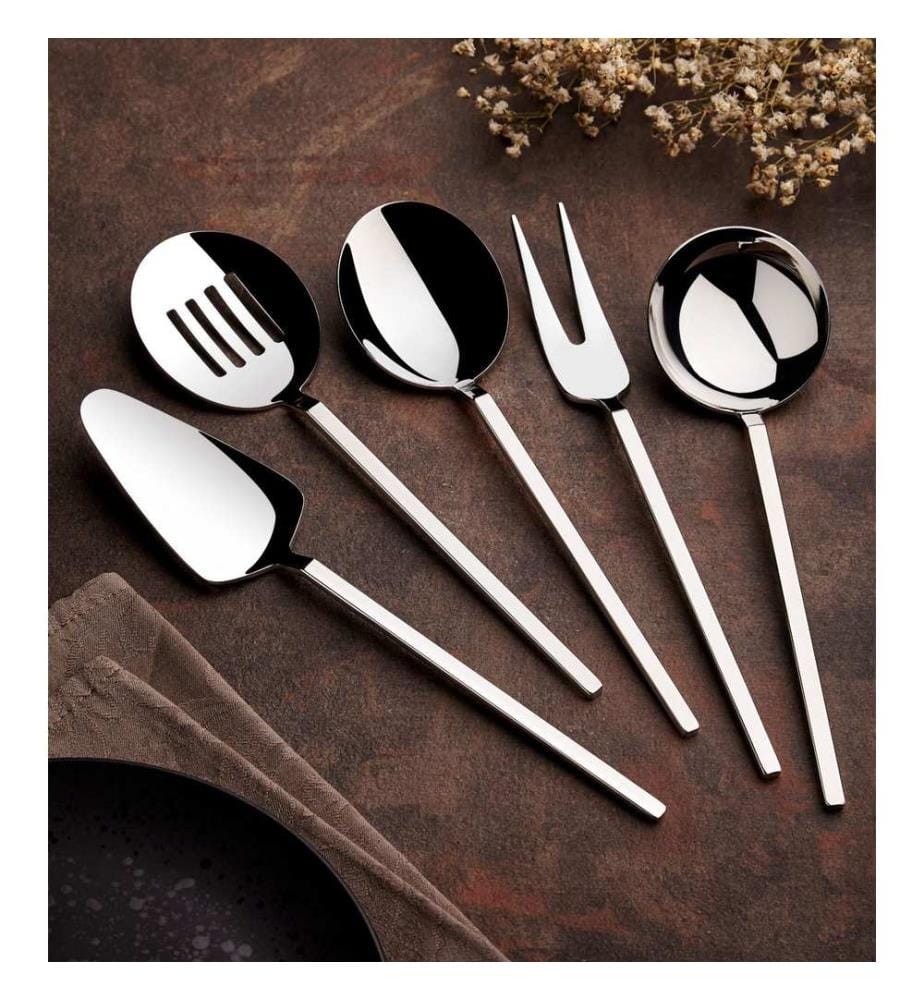 Set of 5 Serving Pieces - Silver-Plated