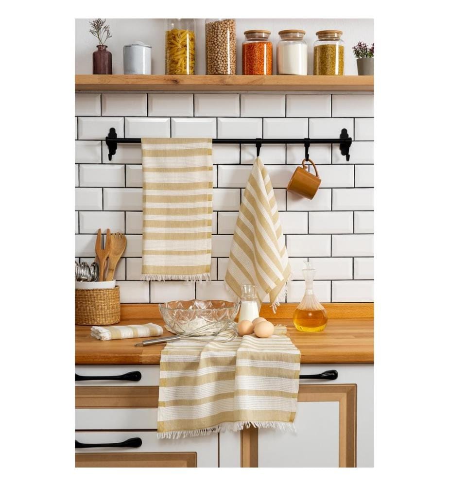 Set of 4 Bath Towels - Mustard