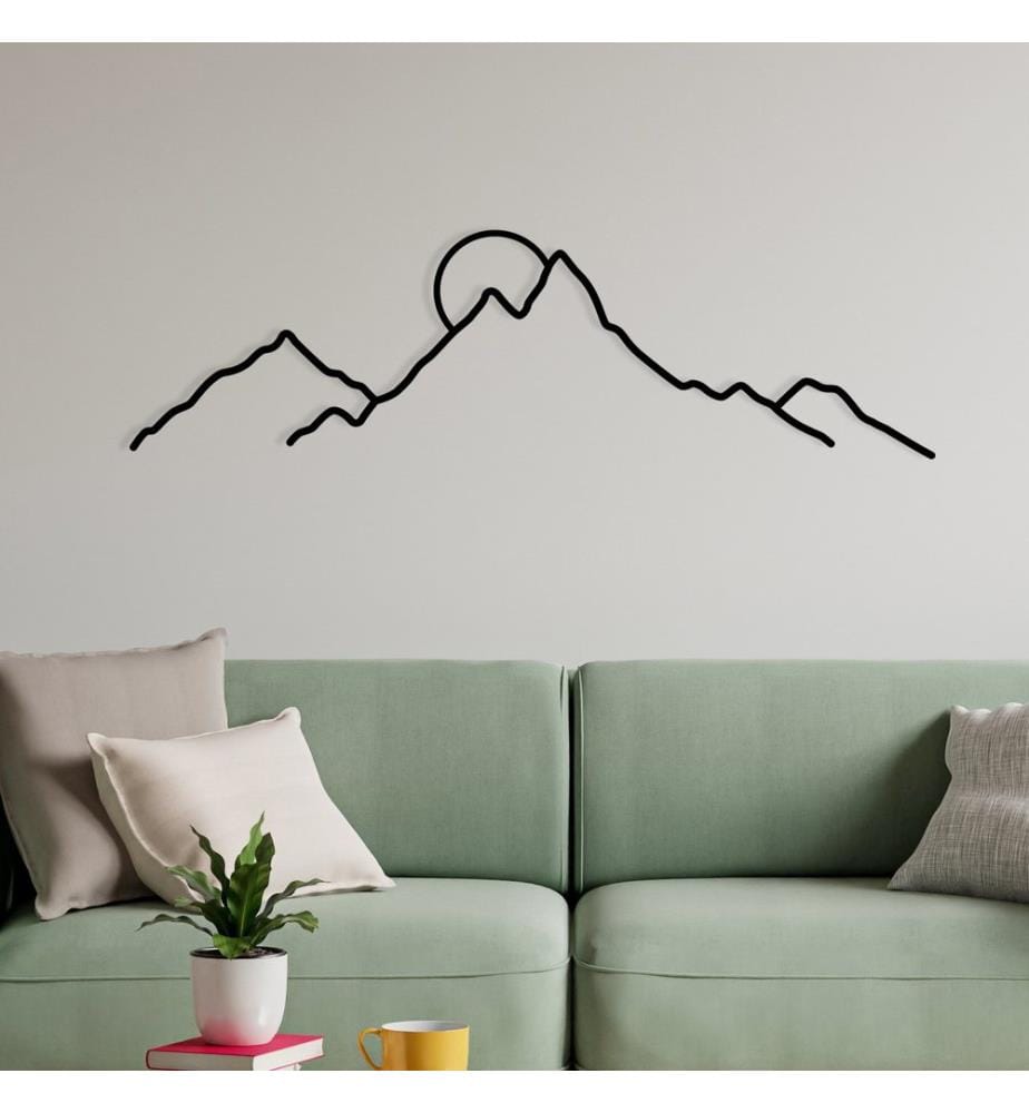 Décoration murale en métal - Noir