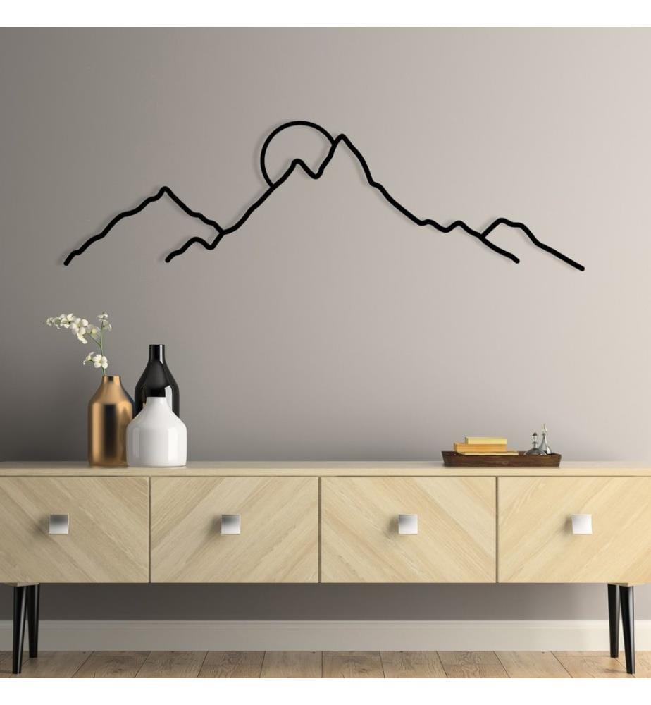 Décoration murale en métal - Noir