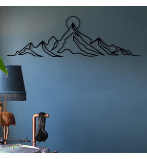 Décoration murale en métal - Noir/Rouge