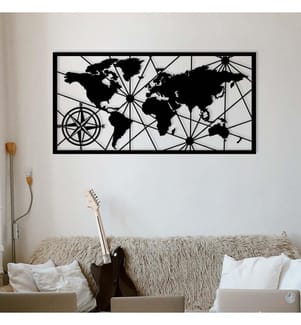 Décoration murale en métal - Noir