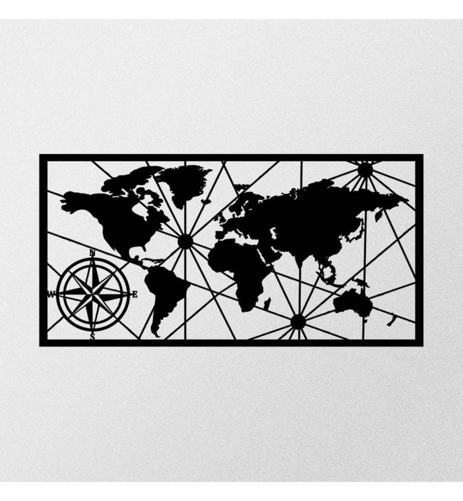 Décoration murale en métal - Noir