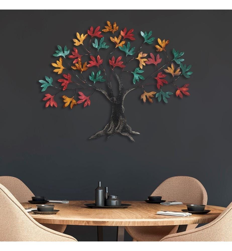 Décoration murale en bois - Noir/Noyer