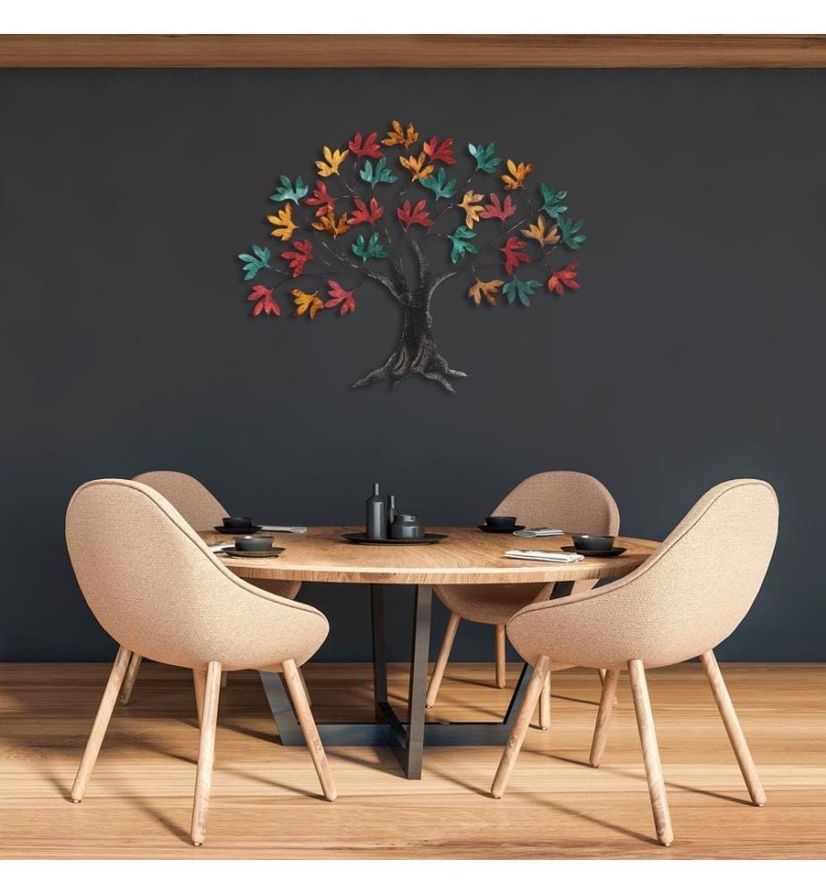 Décoration murale en bois - Noir/Noyer