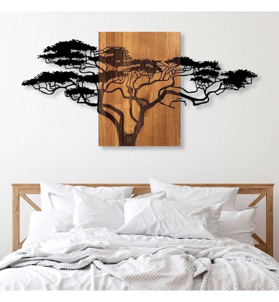 Décoration murale en bois - Noyer/Noir