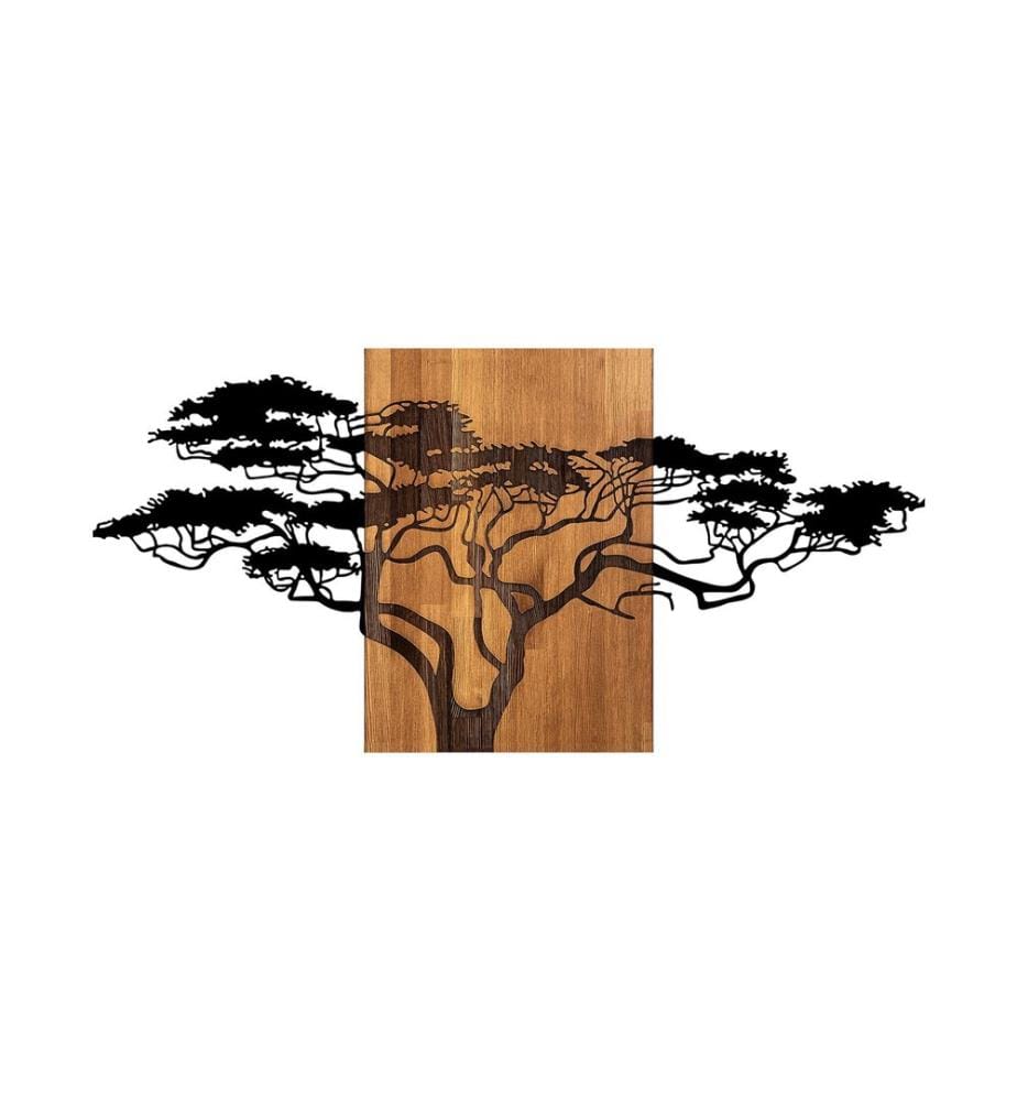 Décoration murale en bois - Noyer/Noir