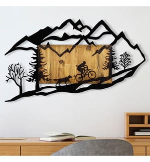 Décoration murale en bois - Noyer/Noir