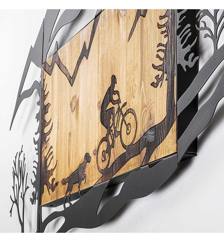 Décoration murale en bois - Noyer/Noir
