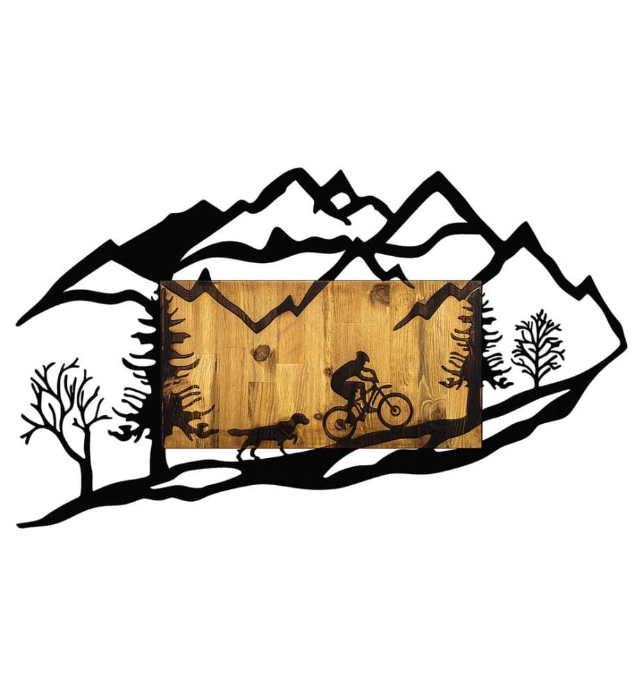 Décoration murale en bois - Noyer/Noir