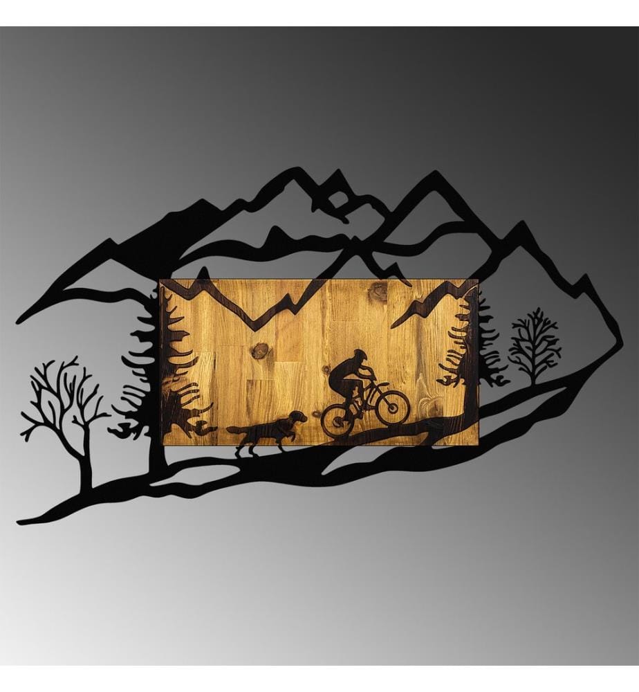 Décoration murale en bois - Noyer/Noir