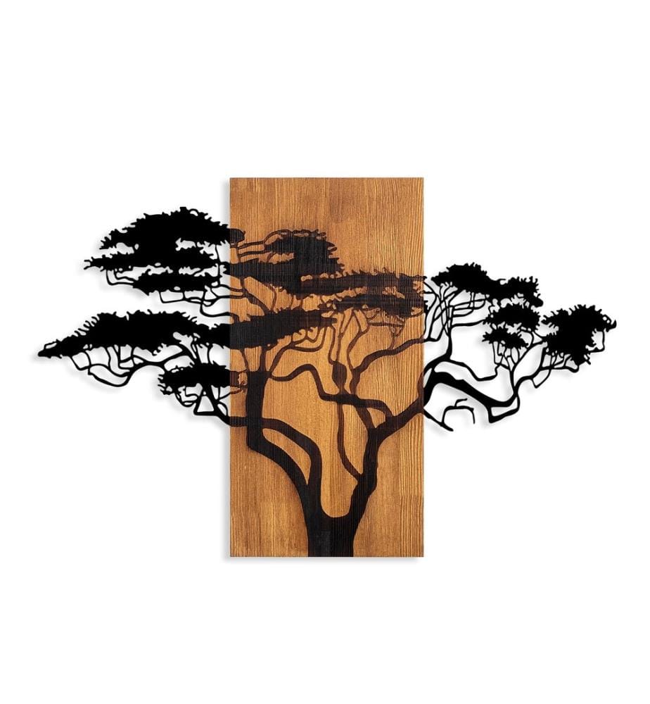 Décoration murale en bois - Noyer/Noir
