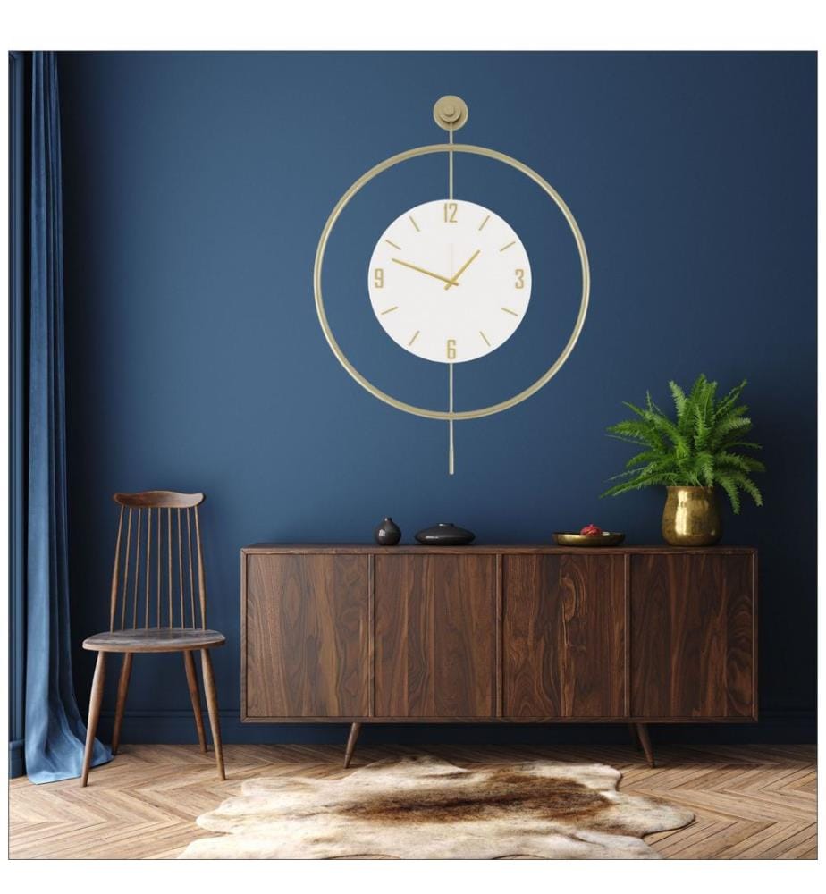 Metal Wall Clock - Gold