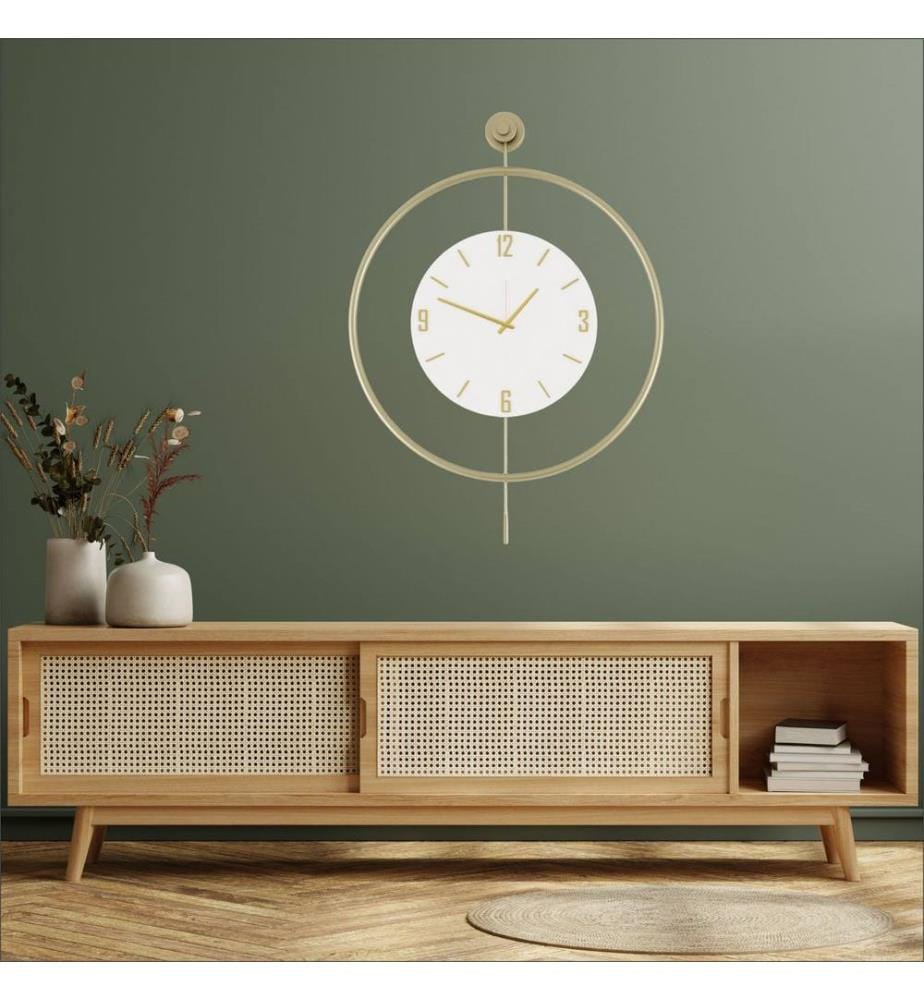 Metal Wall Clock - Gold