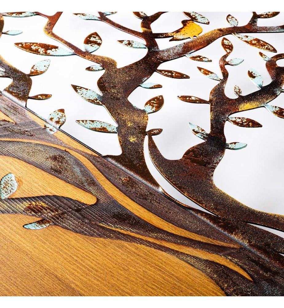 Wanddekoration aus Holz – mehrfarbig