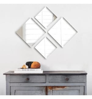 Lot de 4 miroirs décoratifs - Argent