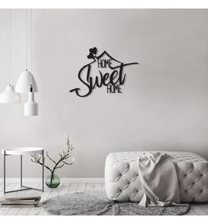 Décoration murale en métal - Noir