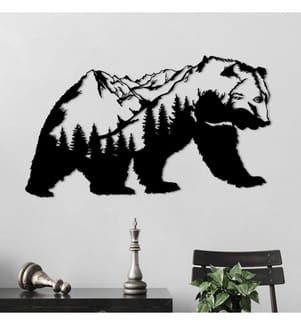 Décoration murale en métal - Noir
