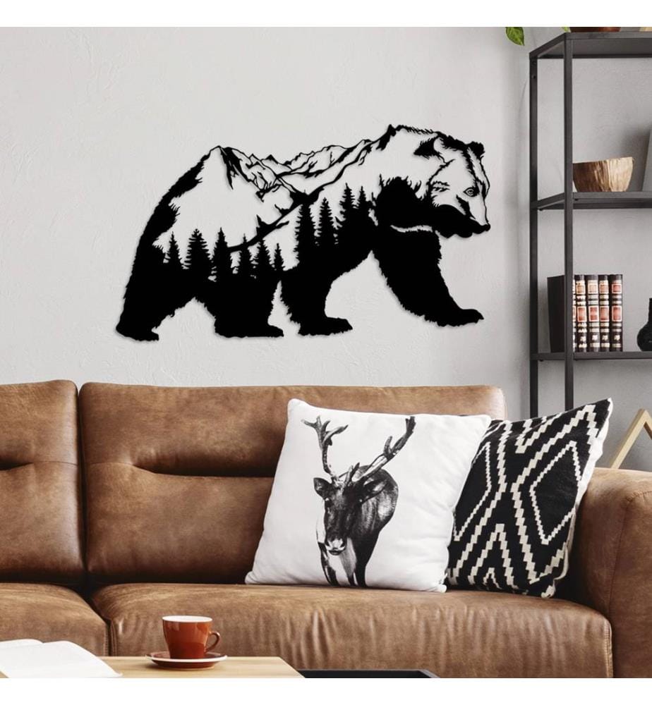 Décoration murale en métal - Noir