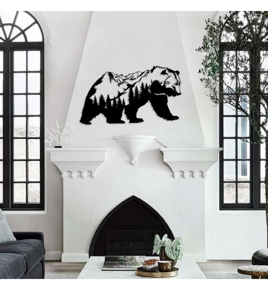 Décoration murale en métal - Noir