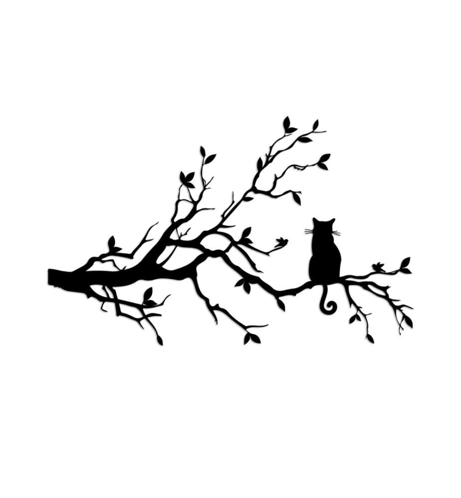 Décoration murale en métal - Noir