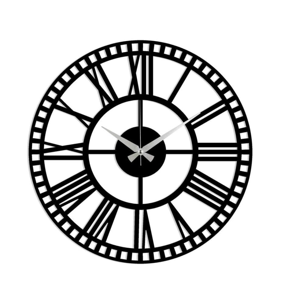 Horloge murale en métal - Noir