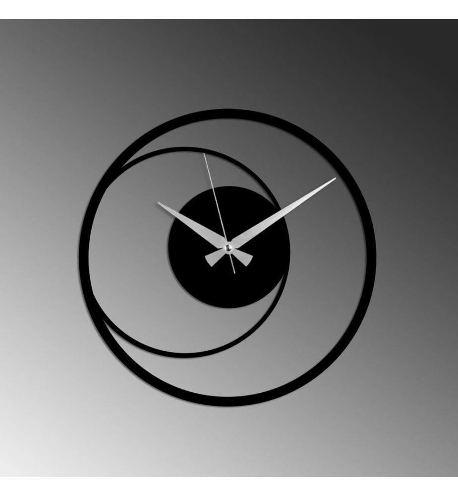 Horloge murale en métal - Noir
